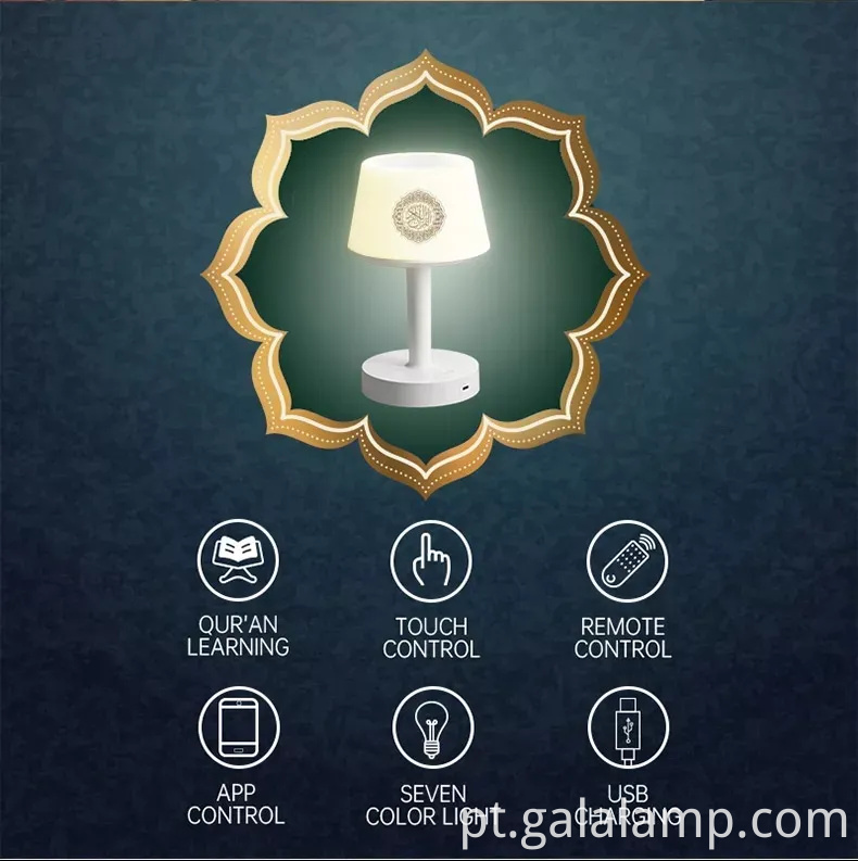 Player de música do Alcorão Islâmico portátil para escuta espiritual